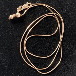 Sterling Silver Chain with Rose Gold Tone, 22"